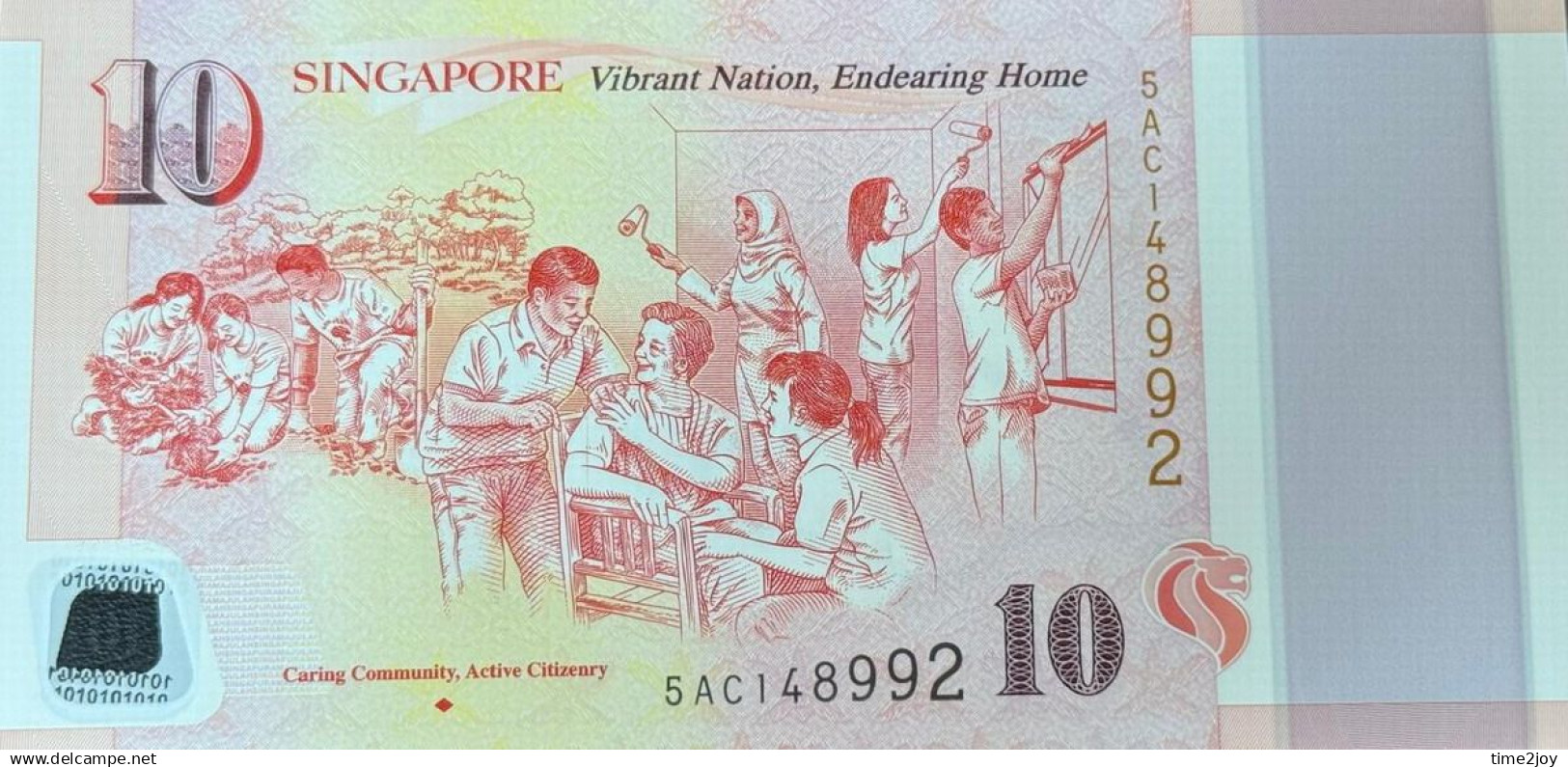 Singapore, $10 X5 Different Type Polymer, Commemorative Issue 2015 - Singapour