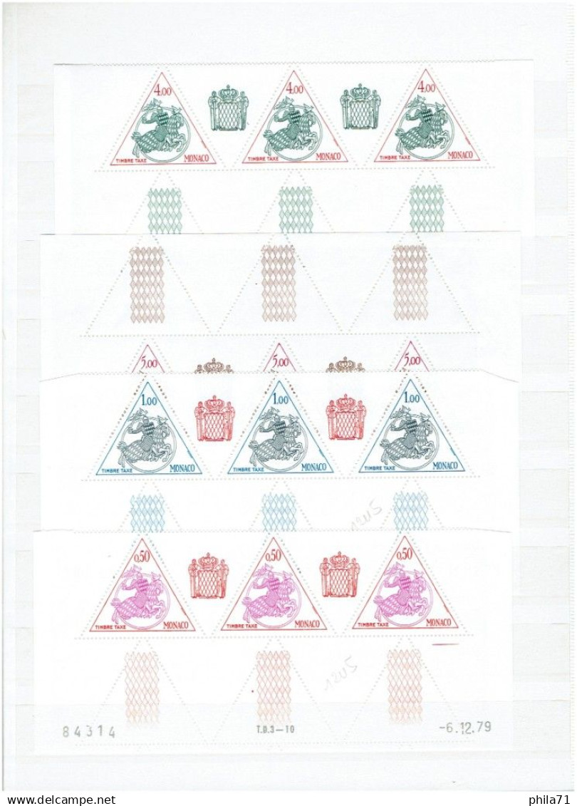 Collection de timbres de Monaco depuis 1885.