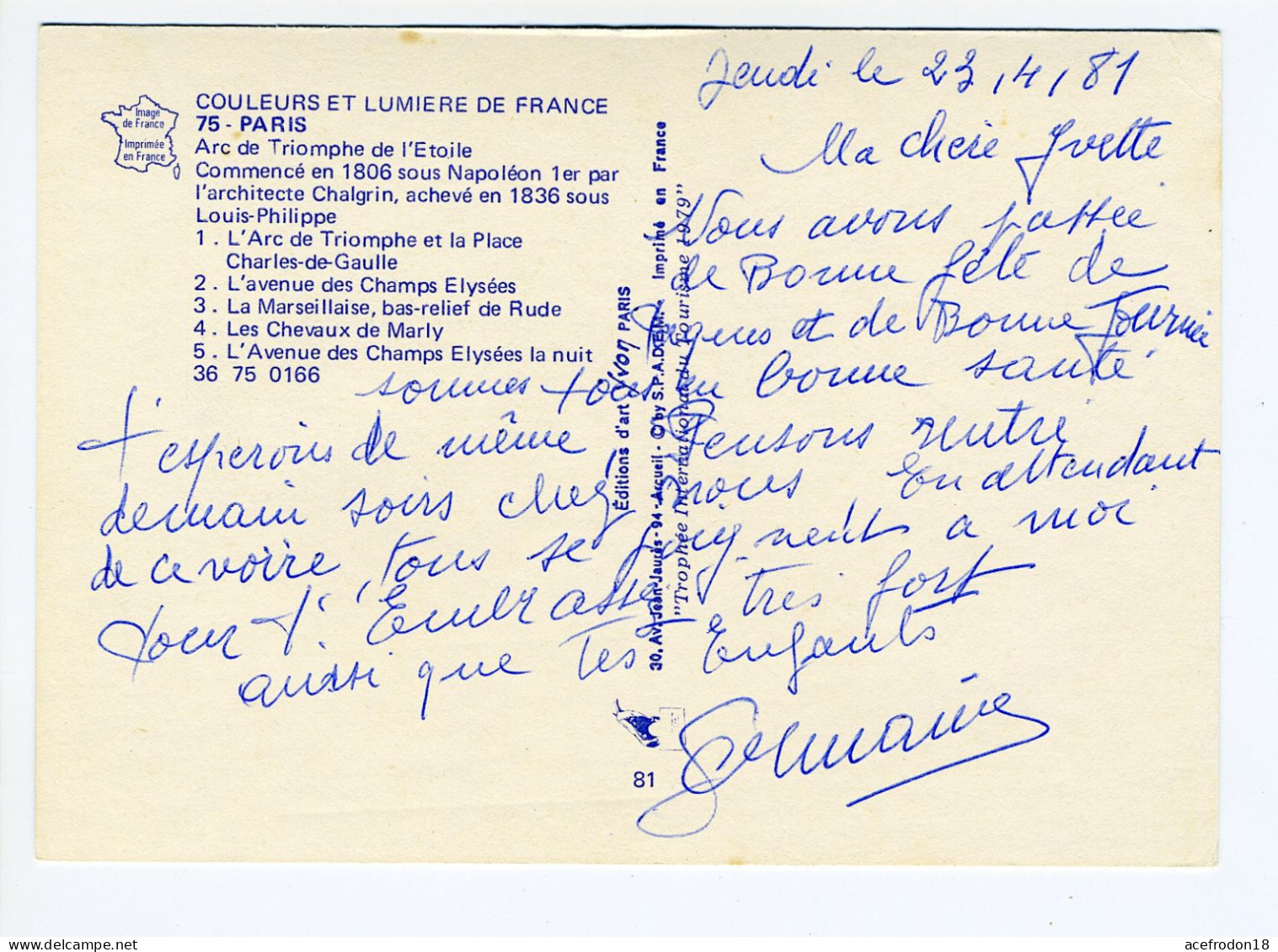 [75] Paris - Arc De Triomphe - Triumphbogen