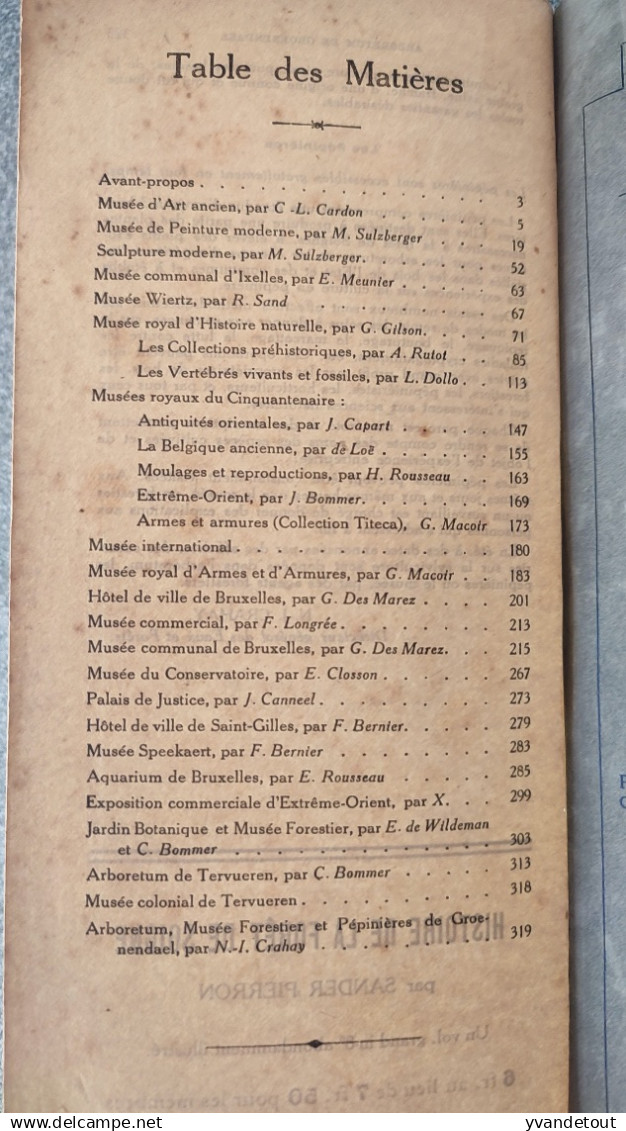 Guide Illustré De Bruxelles - Tome II - Les Musées - Touring Club De Belgique Société Royale  1917 - 1901-1940