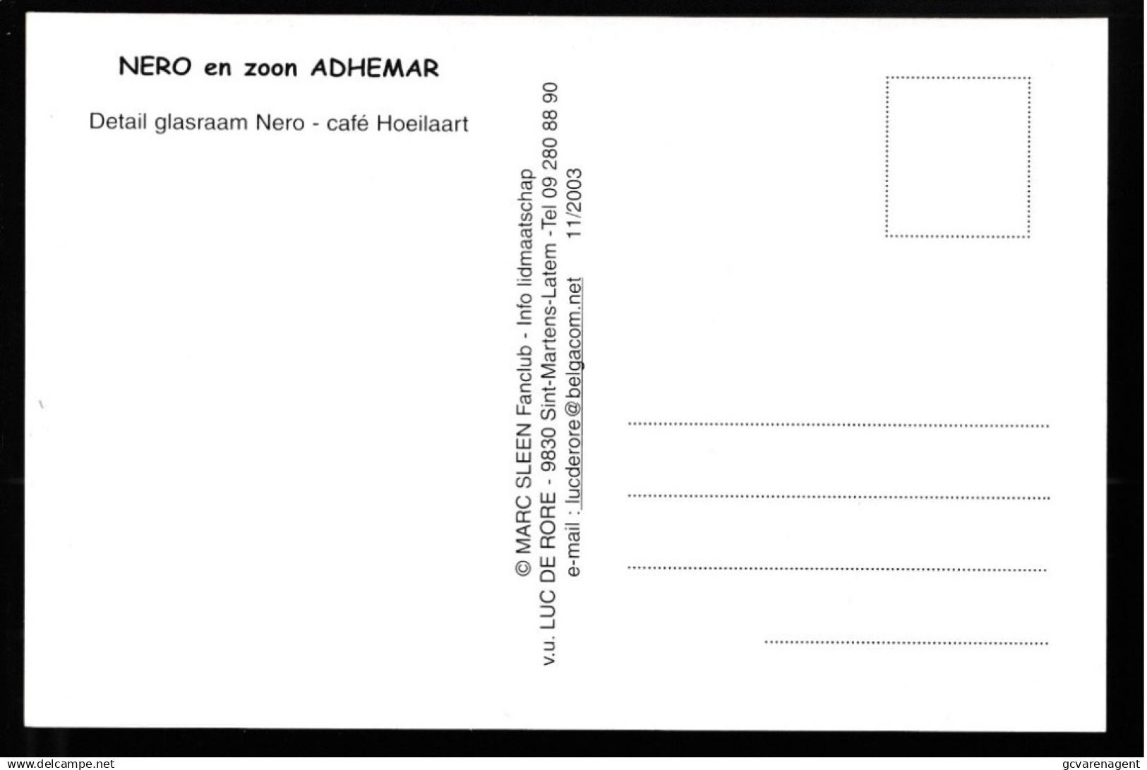 POSTKAART. MARC SLEEN - Comicfiguren