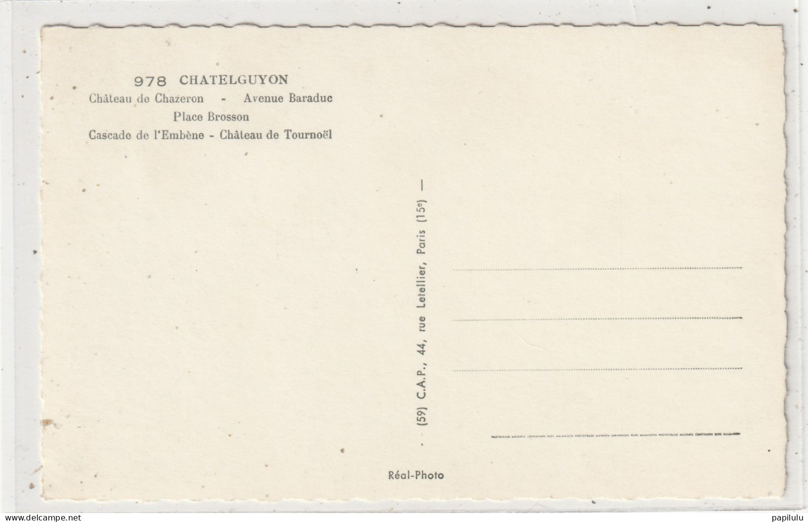 197 DEPT 63 : édit. Cap N° 978 : Châtelguyon Multivues - Châtel-Guyon