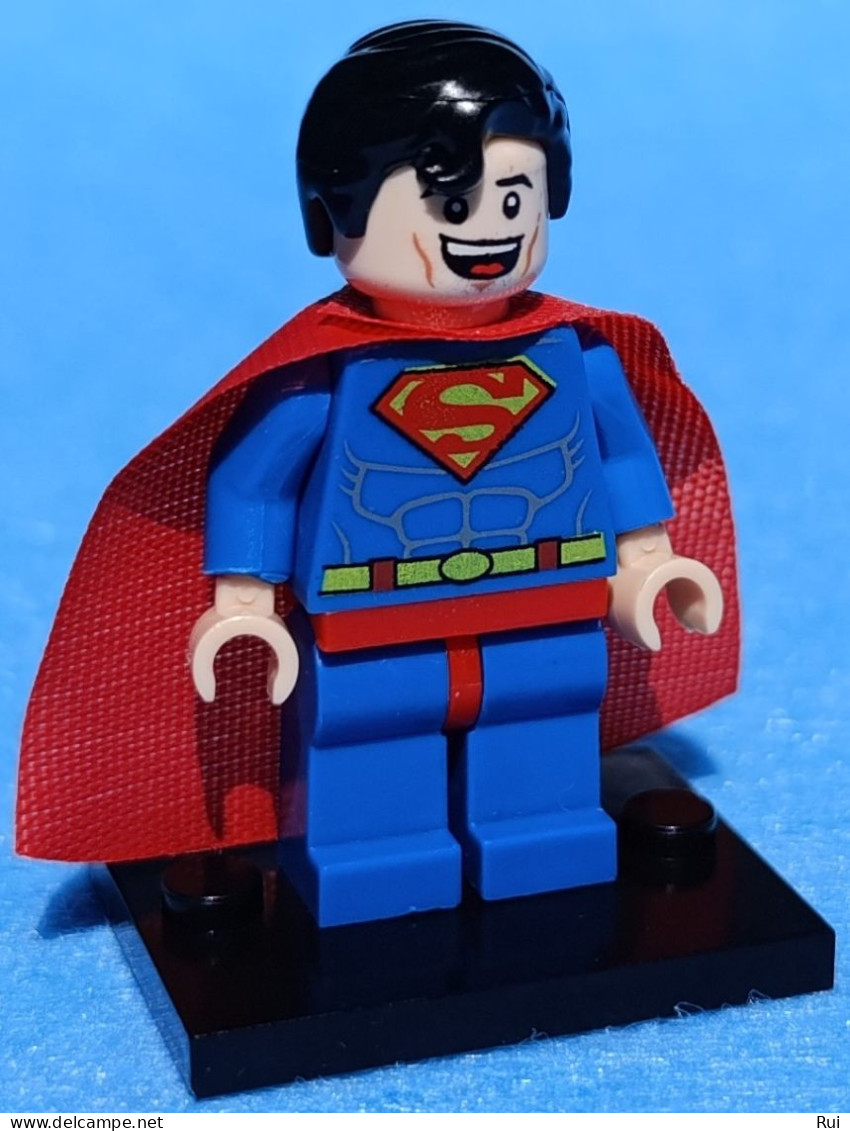Superman BD v1 (Justice League) (DC Comics) Lego Compatible Minifigure #DCComicsRuiFigs #LigaJustiçaRuiFigs