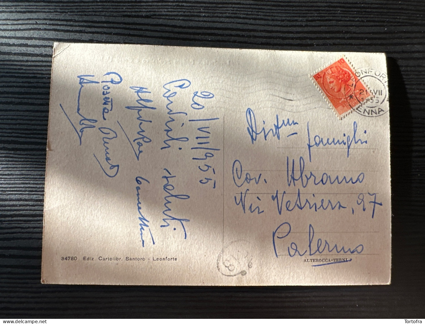 LEONFORTE (ENNA) EDIFICIO SCOLASTICO E CORSO UMBERTO 1955 - Enna