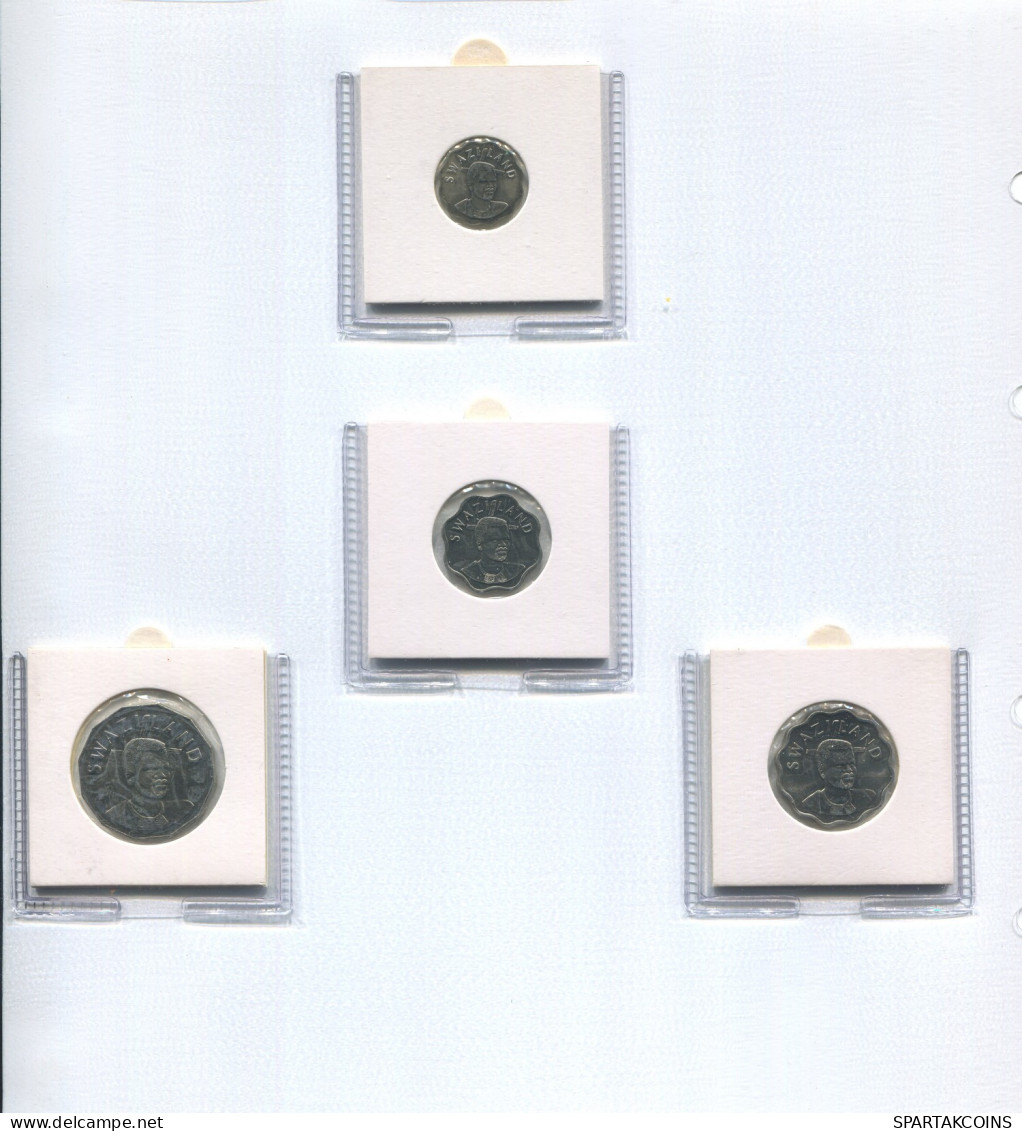 SWAZILAND 1995-2004 Pièce SET 5. 10. 20. 50 CENTS UNC #SET1179.5.F.A - Swaziland