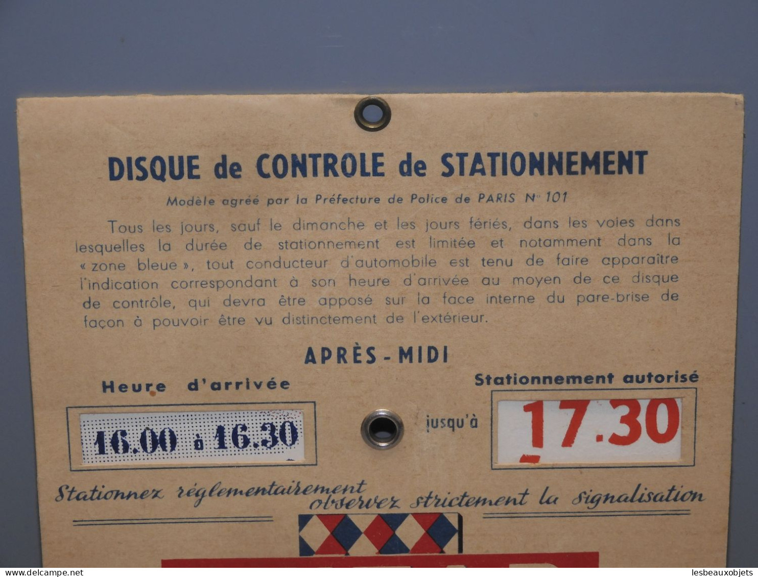 -ANCIEN DISQUE CONTRÔLE De STATIONNEMENT PUBLICITE PUB ANTAR COLLECTION   E - Auto's