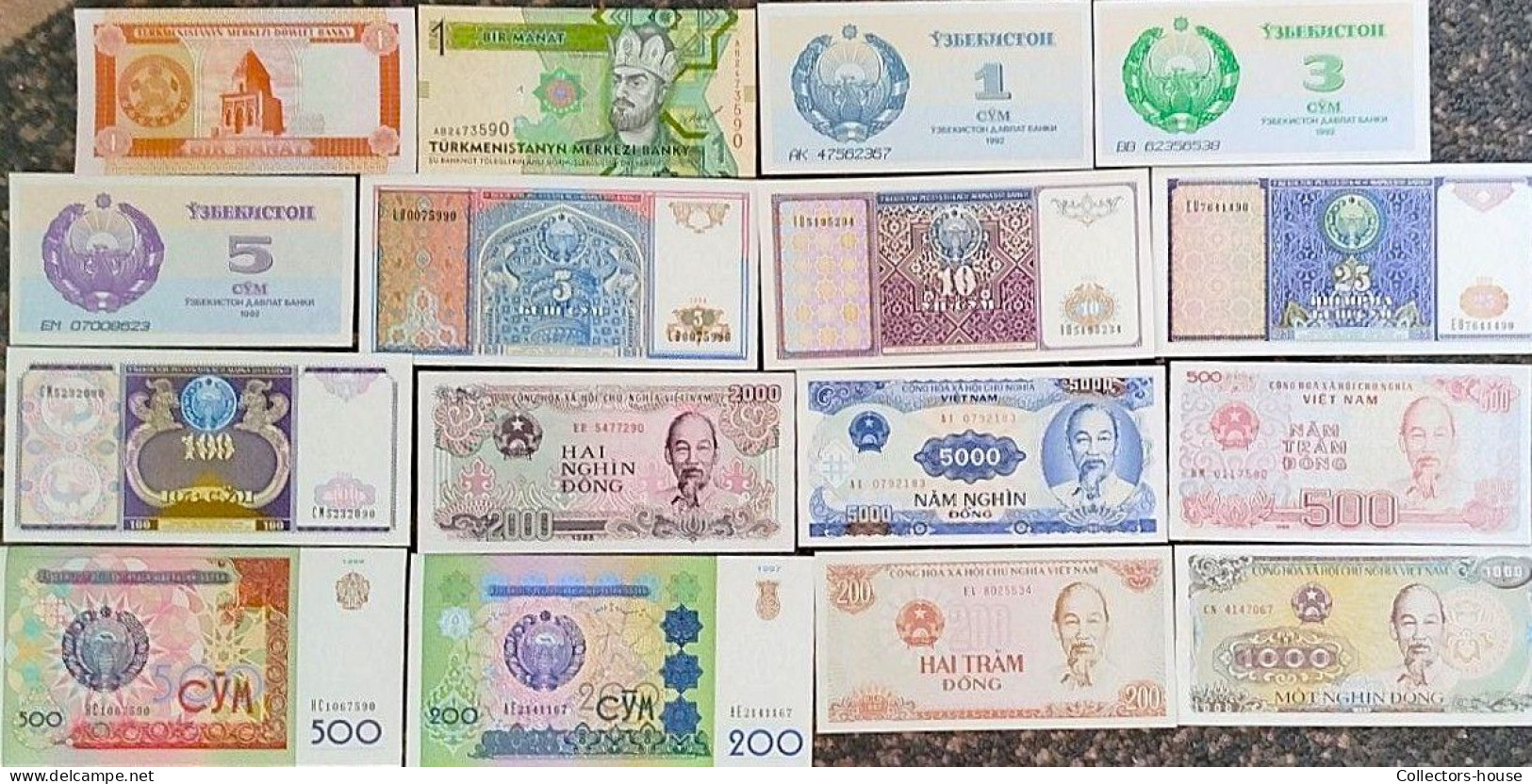 SUPERLOT!  320 different banknotes from all over the world 1921 - 2021. (70 countries).   UNC!