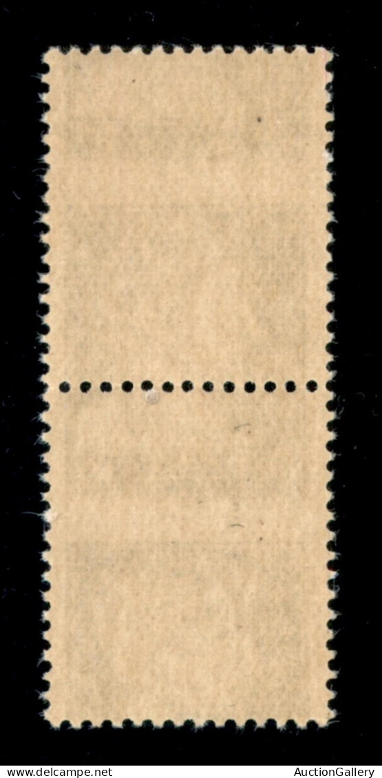 Luogotenenza - 1945 - 10 Cent Imperiale (536c) - Coppia Verticale Con Dentellatura Spostata - Gomma Integra - Other & Unclassified