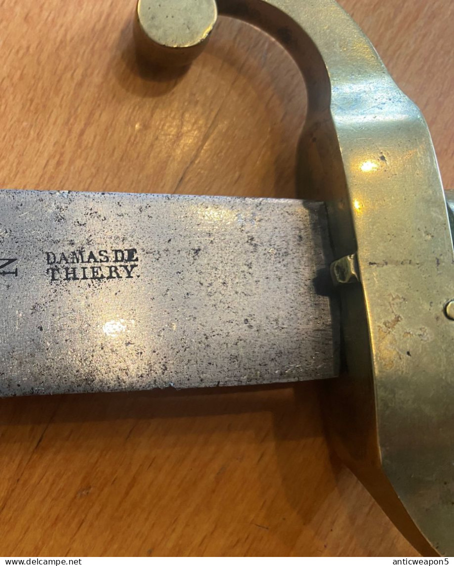 Sabre Yatagan, Entièrement En Laiton, Avec un Lion Sur La Poignée Turquie M1850 (C308)