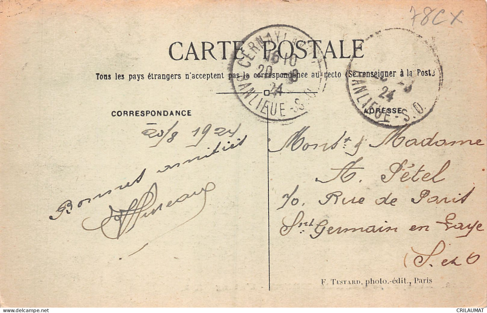 78-VAUX DE CERNAY-N°T5084-C/0347 - Vaux De Cernay