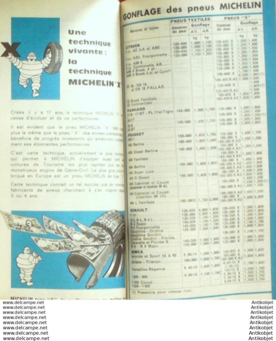Guide Rouge Michelin 1965 58eme Edition France - Michelin (guides)