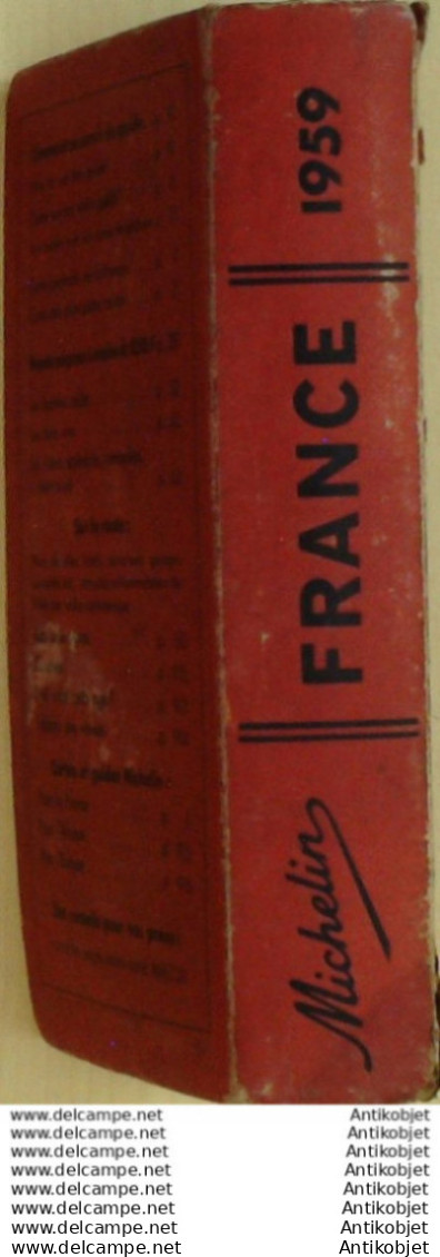 Guide Rouge Michelin 1959 52eme Edition France - Michelin (guides)