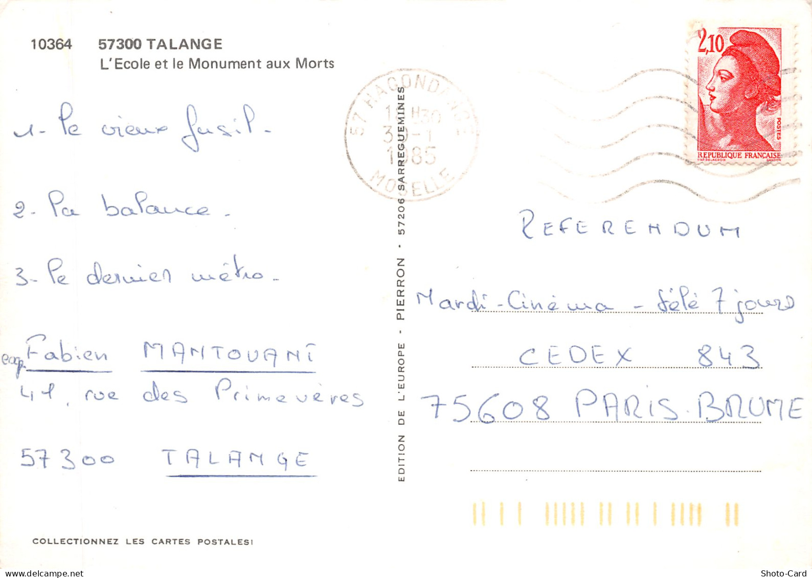 57 TALANGE MONUMENT AUX MORTS - Talange
