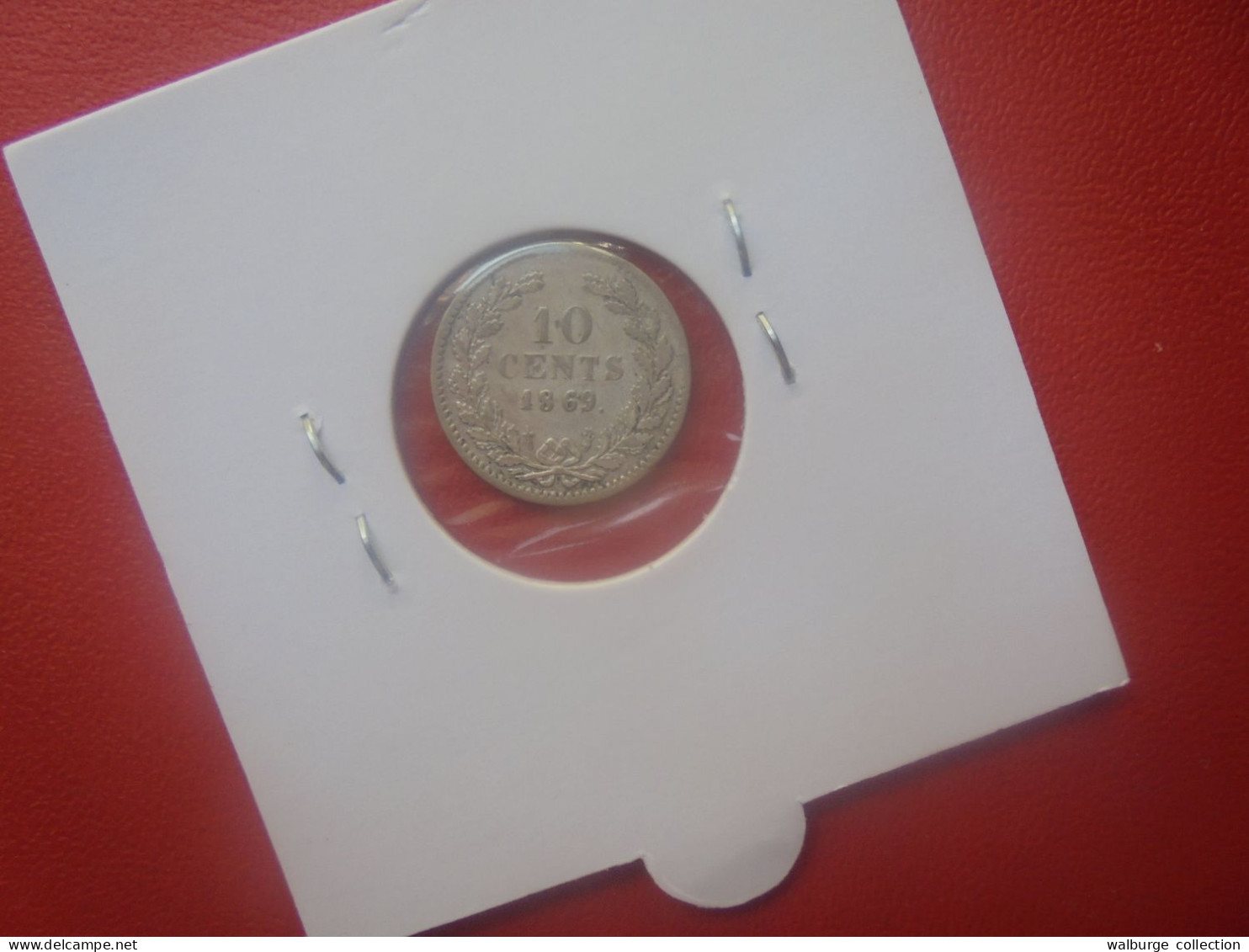 PAYS-BAS 10 Cents 1869 ARGENT (A.14) - 1849-1890 : Willem III
