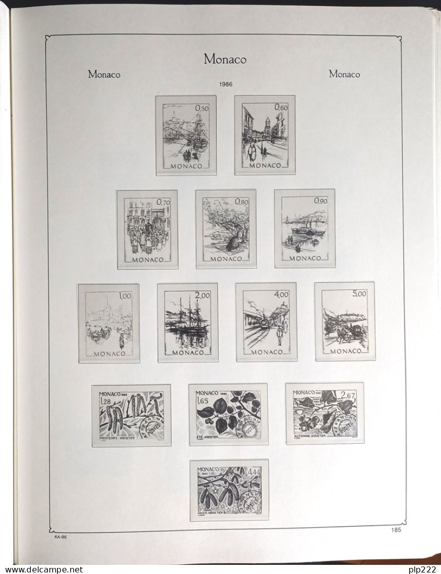 Monaco Fogli KABE 1921/2007 Su 4 Album Con Custodia - Binders With Pages