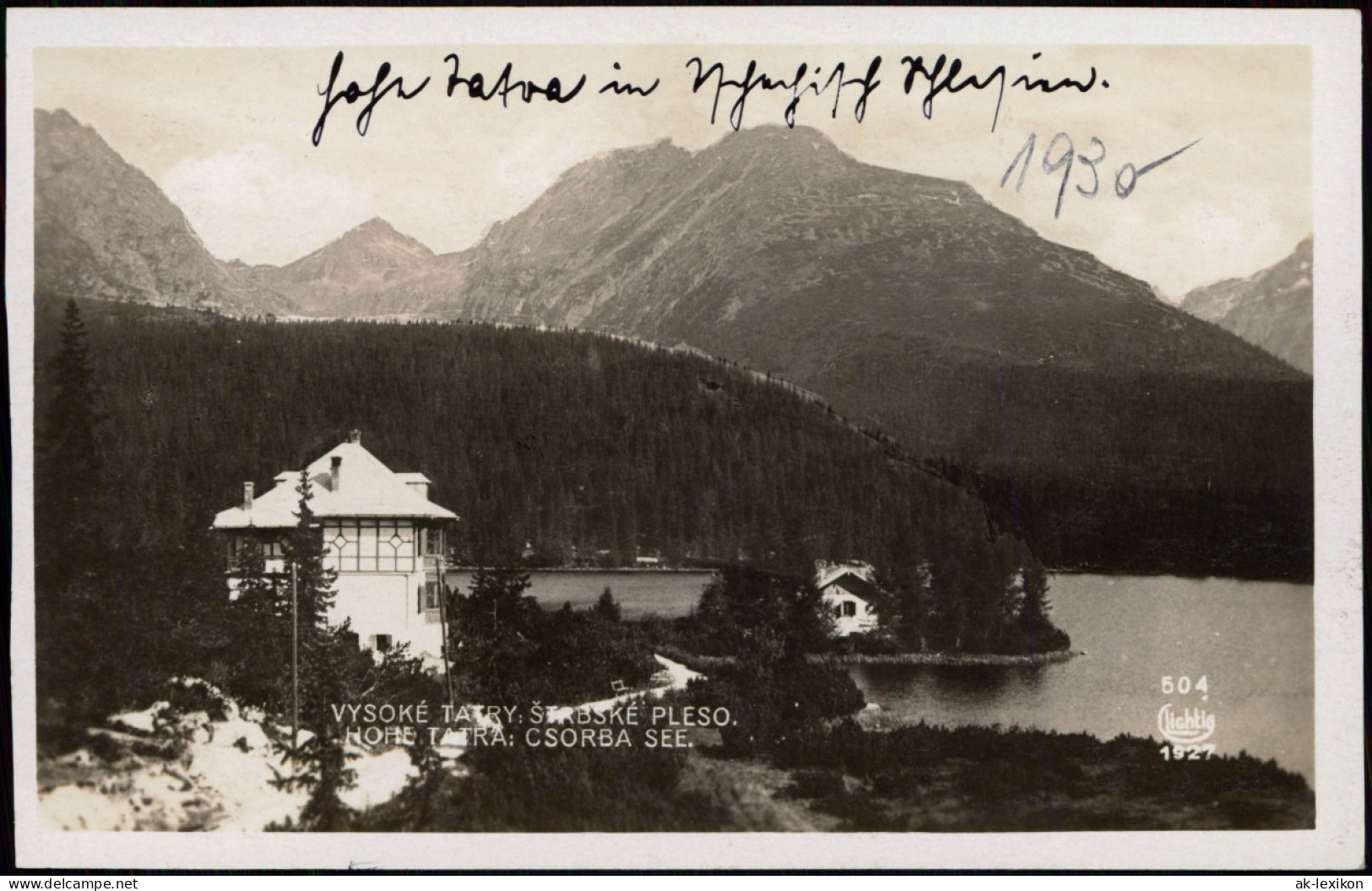 Tschirmer See-Vysoké Tatry Štrbské Pleso (Csorbató) CSORBA SEE, Villa Tatry 1932 - Slowakei