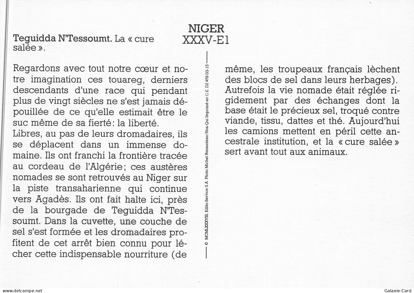 NIGER TEGUIDDA N TESSOUMT TEGUIDDA N TESSOUMT - Niger