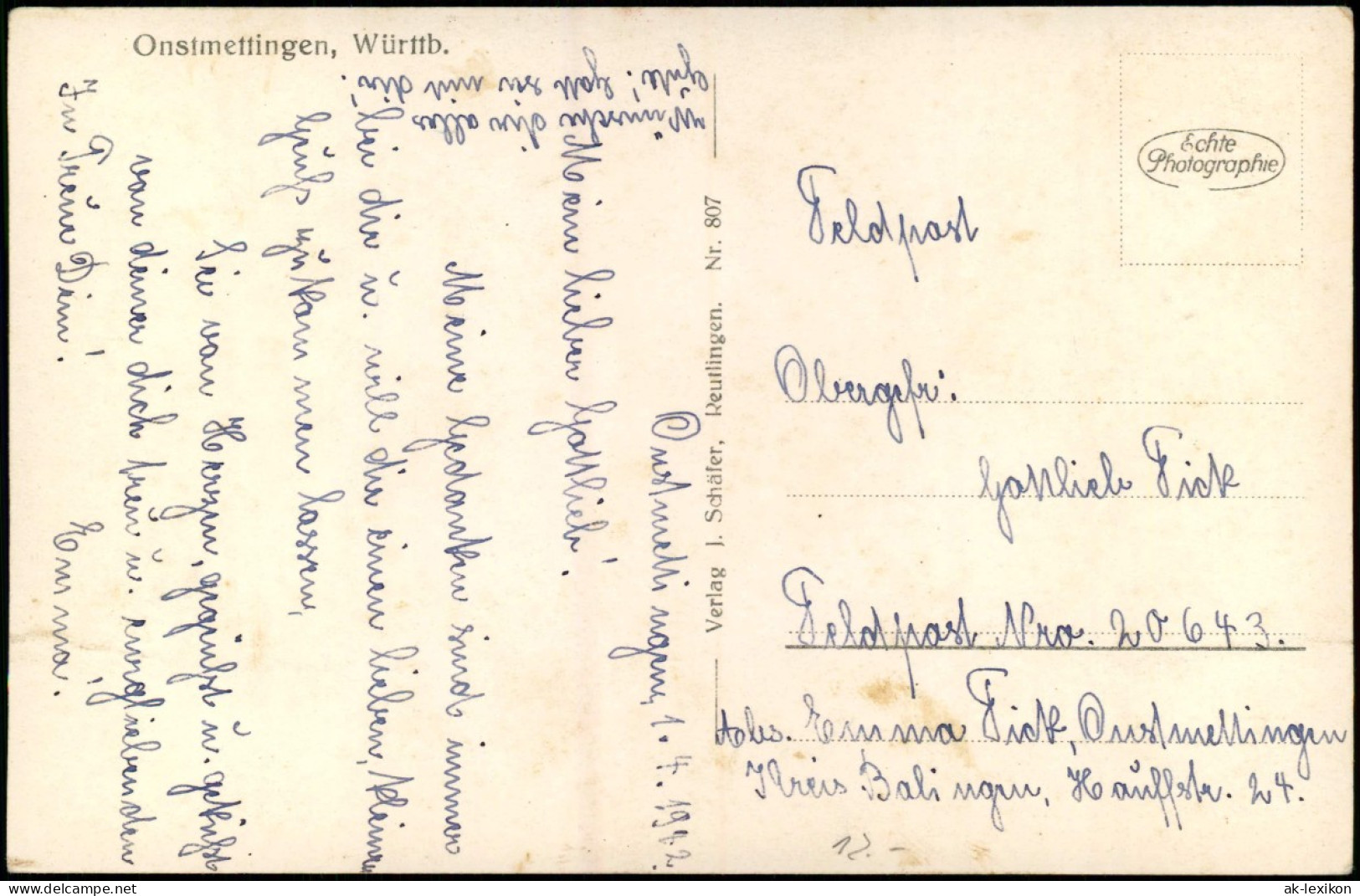 Onstmettingen-Albstadt Stadtpartie, Einfamilienhäuser, Fabrik 1942 - Albstadt