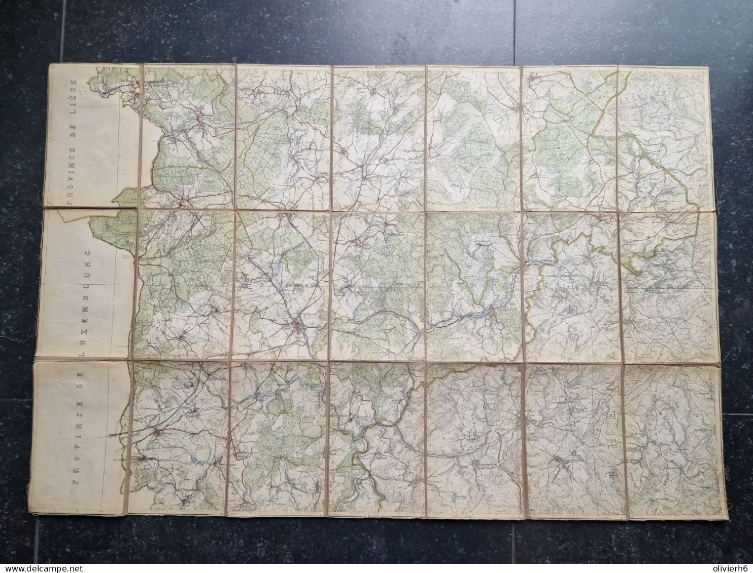 CARTE D'ETAT MAJOR BELGIQUE (M2521) ST VITH (2 Vues) Carte Entoilée Edition Provisoire - Topographical Maps