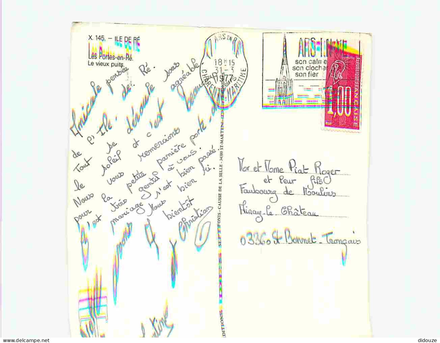 17 - Ile De Ré - Les Portes En Ré - Le Vieux Puit - Flamme Postale - CPM - Voir Scans Recto-Verso - Ile De Ré