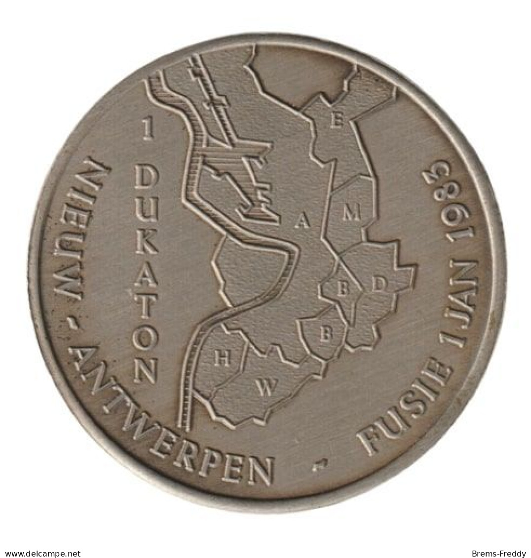 WILRIJK Fusie - 1 Dukaton 1983 - Nieuw Antwerpen - Tokens Of Communes