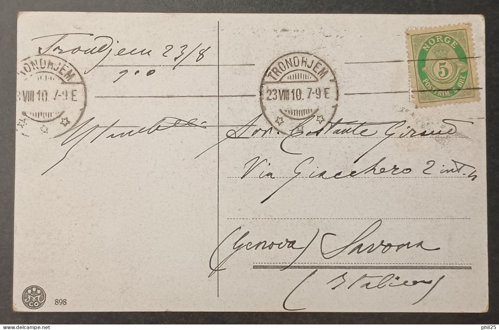 Lapper Norge, Trondhjem Le 23 Août 1910, Tronheim - Norwegen