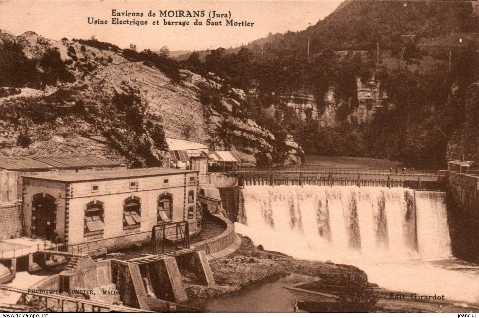 ENVIRONS DE MOIRANS .  USINE ELECTRIQUE ET BARRAGE DU SAUT MORTIER .  CARTE NON ECRITE - Altri & Non Classificati