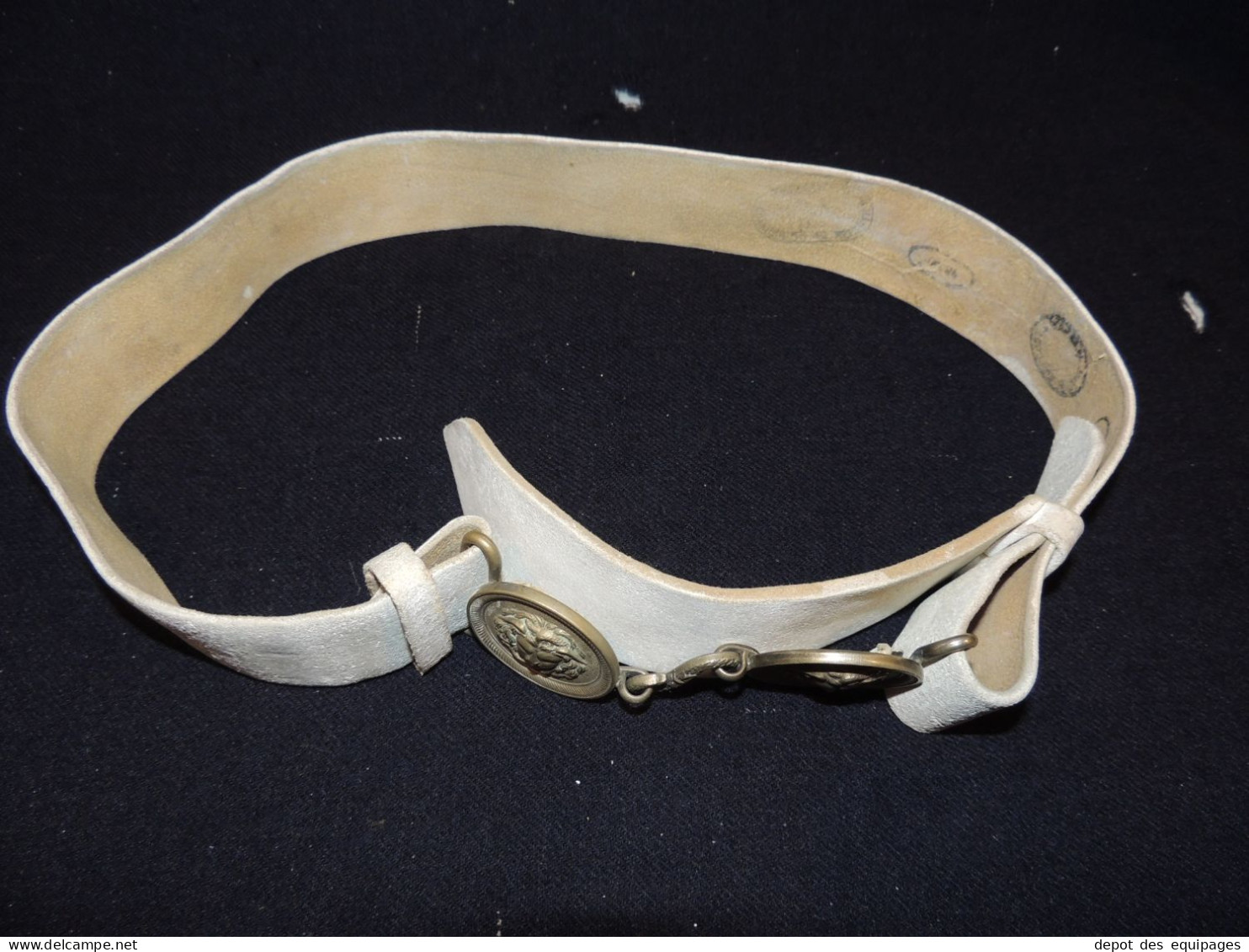 RARE CEINTURON GENDARMERIE EN BUFFLE BLANC daté 1926  !!!!!  #.3