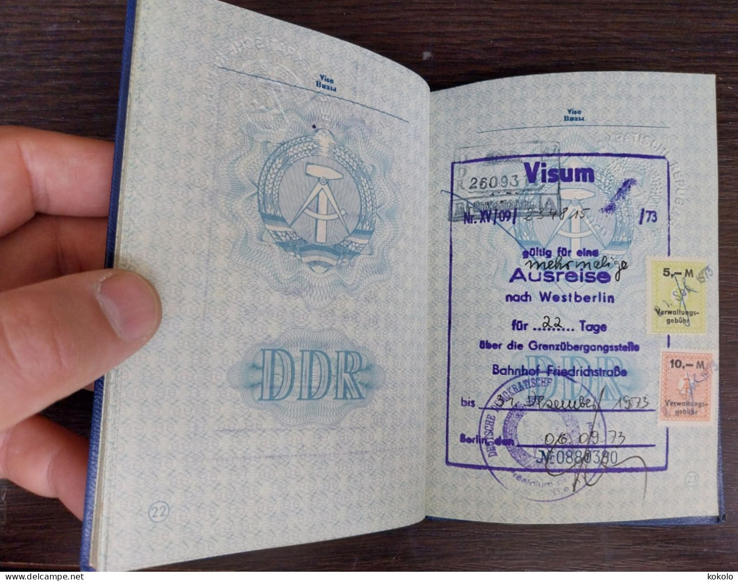 EAST GERMANY (DDR) -  Passport Full Of Revenue Stamps And Visas, Berlin - Historical Documents