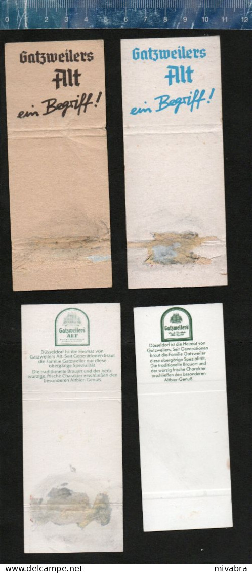 GATZWEILERS ALT - DÜSSELDORFER ALT BIER   (ALE PILS BEER BIÈRE)  - OLD MATCHCOVERS GERMANY - Zündholzschachteletiketten