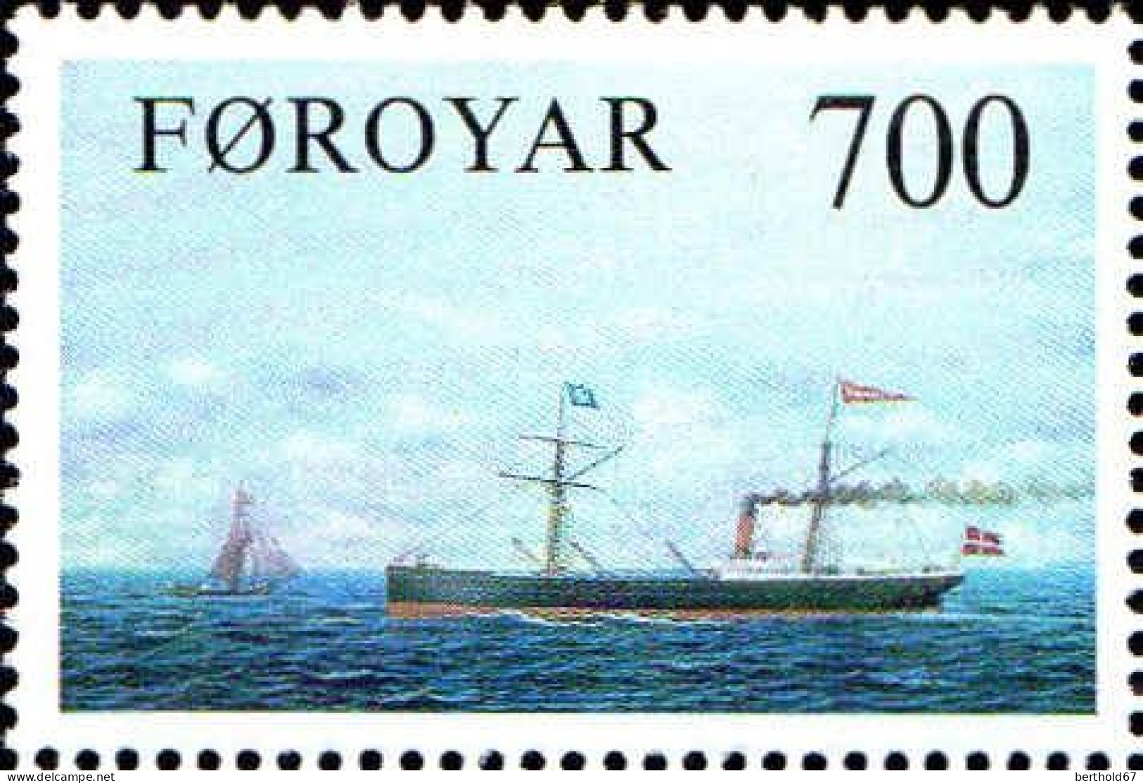 Feroe Poste N** Yv: 73/75 Anciens Bateaux à Vapeur - Färöer Inseln