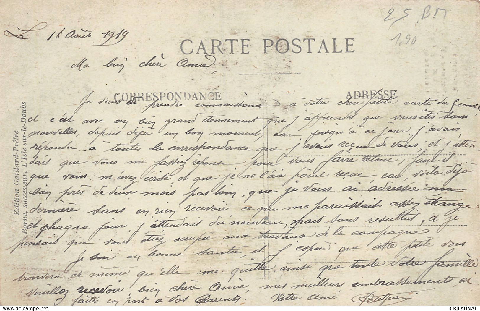 ET-SUISSE CHAUX DE FONDS-N°T5107-B/0109 - La Chaux-de-Fonds