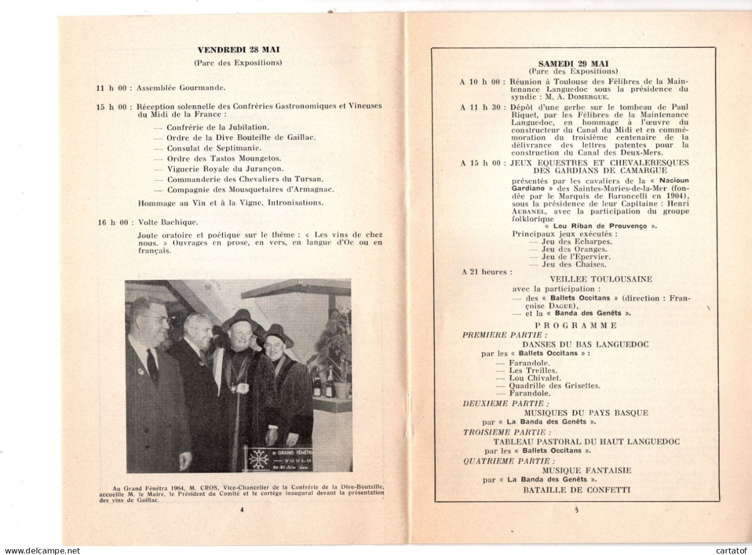 LE GRAND FENETRA 1965 TOULOUSE . Programme Souvenir - Programmes
