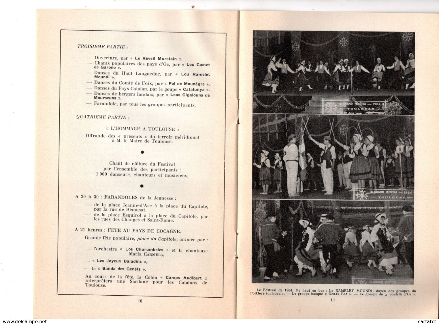 LE GRAND FENETRA 1965 TOULOUSE . Programme Souvenir - Programmes