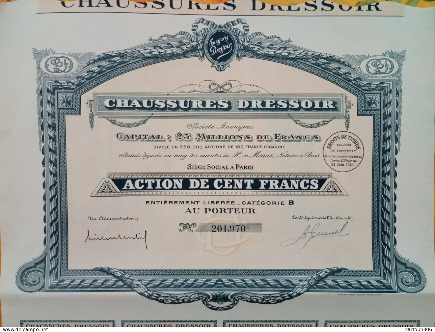 - ACTION CHAUSSURES DRESSOIR 1928 - - Textile