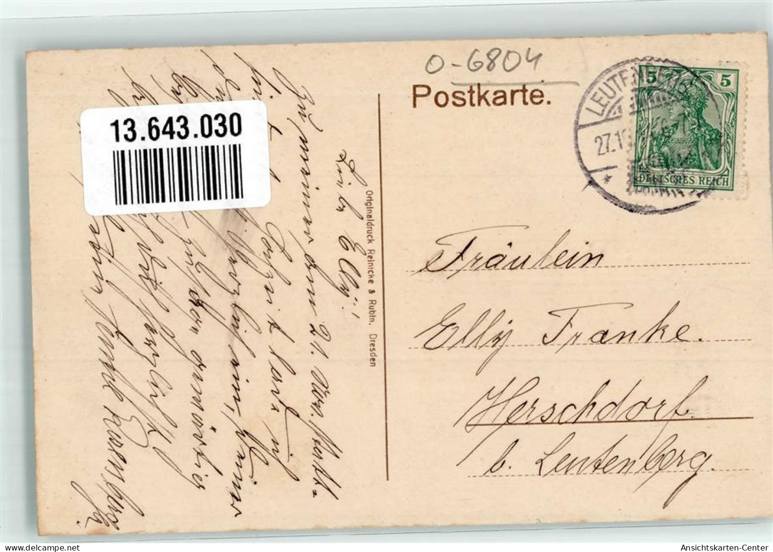 13643030 - Leutenberg , Thuer - Altri & Non Classificati