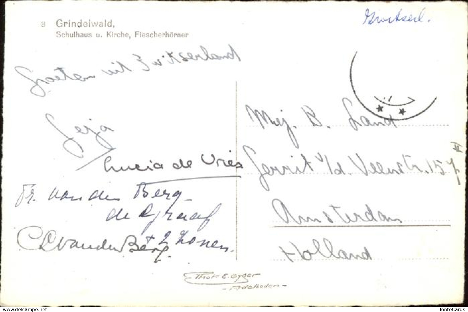 Grindelwald Schulhaus Kirche - Sonstige & Ohne Zuordnung