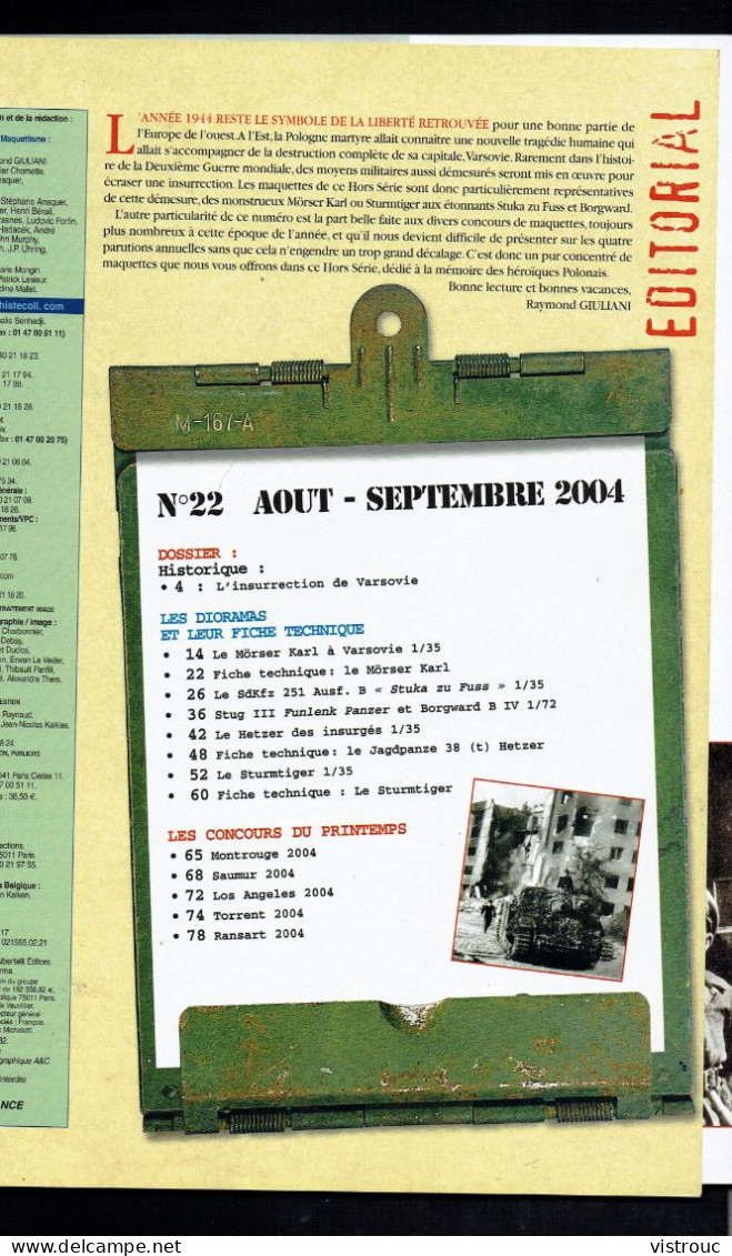 "Les Thématiques STEEL MASTERS N° 22: VARSOVIE 1944" - FR, Ed. Histoire Et Collection S.A. - 2004  - Sommaire En Scan 3. - Frankreich