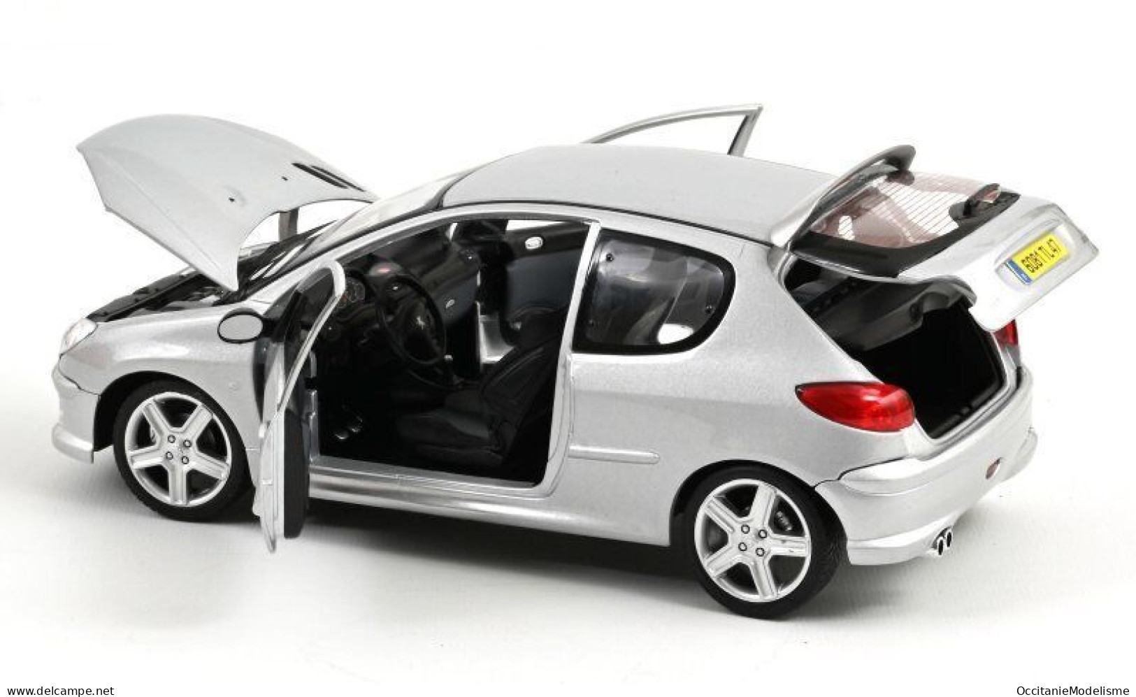 Norev - PEUGEOT 206 RC 2003 Gris Métallisé Réf. 184726 Neuf NBO 1/18 - Norev