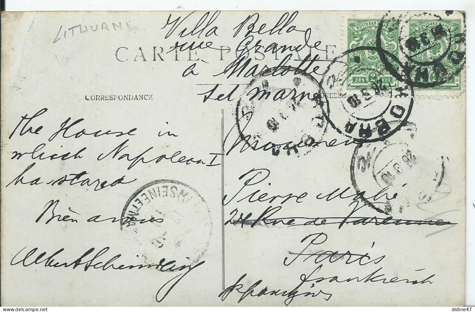 LITUANIE - KOWNO - DOM. NAPOLEON - Litouwen