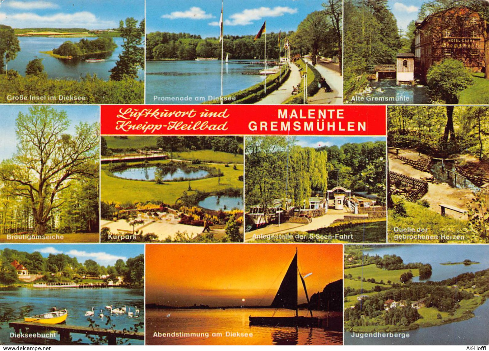 AK Malente Gremsmühlen Dieksee Luftkurort Kneipp-Heilbad Multiansicht - Malente-Gremsmühlen