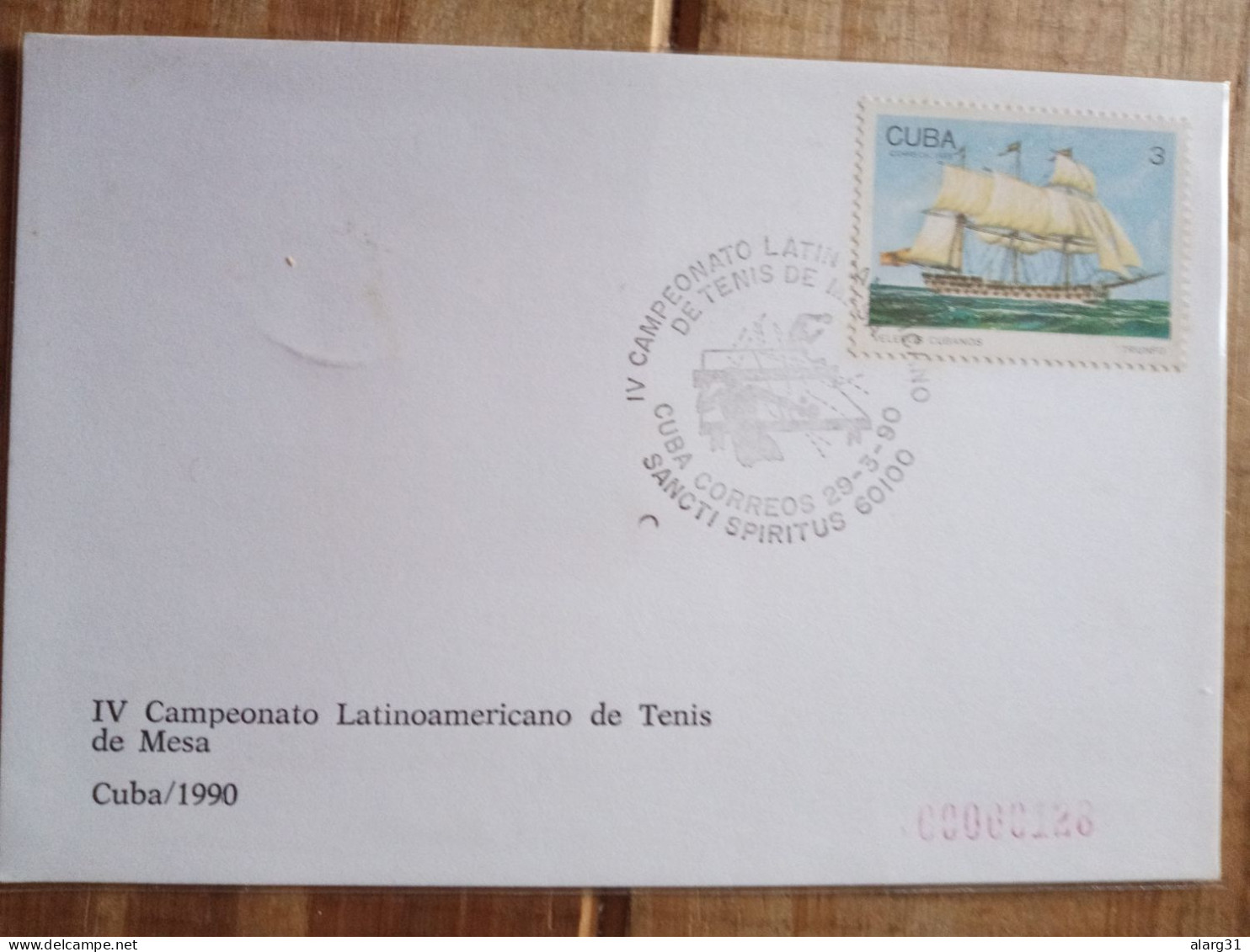 Pict .pmk.cuba4 Latam.champ.table Tenis.1990.sancti Spiritus.rare..e8 Reg.post Up To 50 Gram By August - Table Tennis
