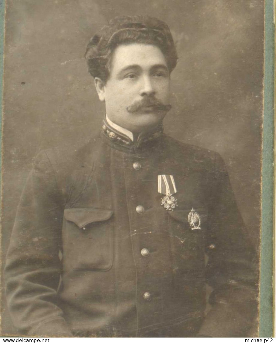 Russian WWI Official With St Stanislaus Order 200th Kronshlotsky Regimental Badge Photo - 1914-18