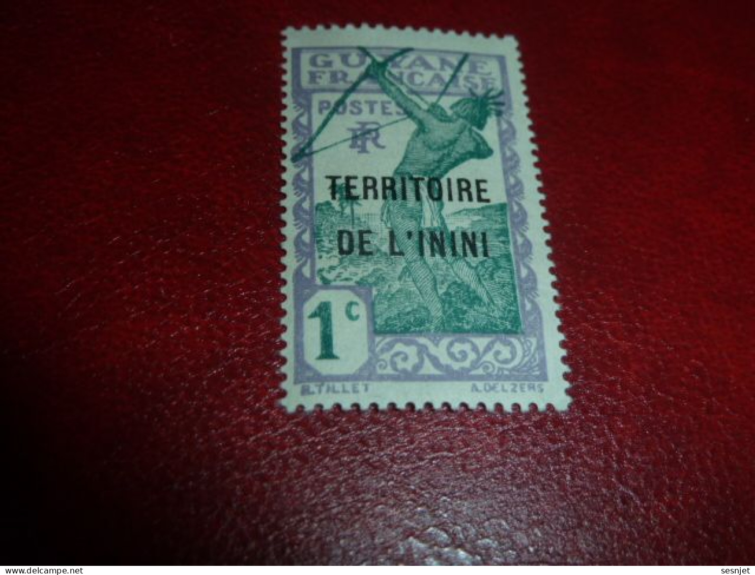 Territoire De L'Inini - Indigène Tirant à L'Arc - 1c. Yt 1 (Inini) - Violet Et Vert-bleu - Neuf - Année 1939 - - Neufs