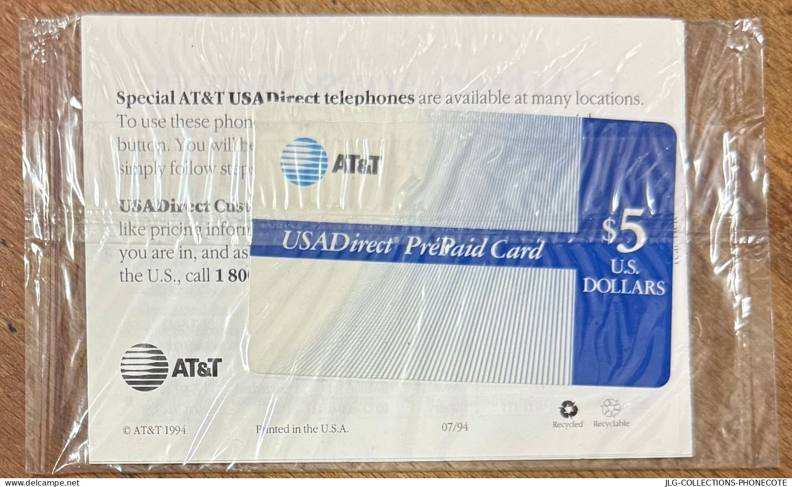 ÉTAT-UNIS CARTE AT&T SCHEDA PREPAID PREPAYÉE TELECARTE TELEFONKARTE PHONECARD CALLING CARD - AT&T