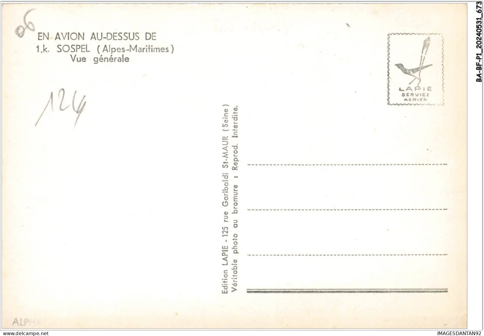 BA-BFP1-0337-06 - SOSPEL - Vue Générale - Sospel