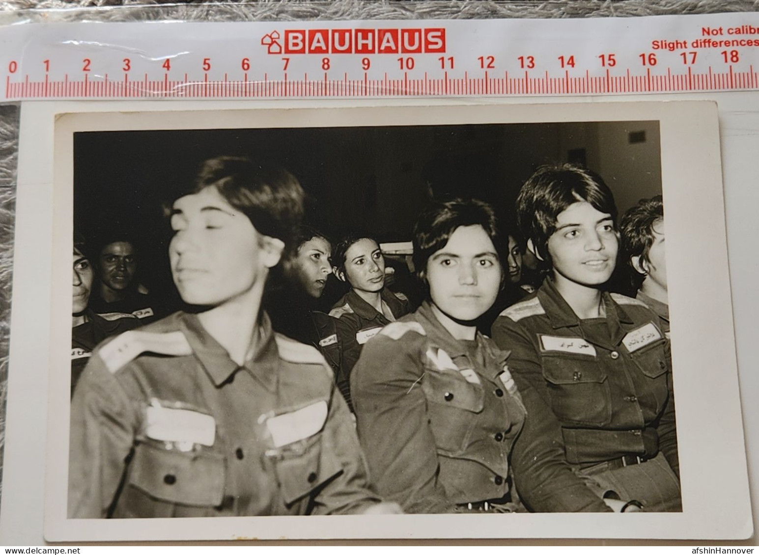 Iran Persian Pahlavi   70th Original Old Photo Of Military Girls Of The Imperial Army عکس قدیمی  اورجینال دختران نظامی ا - Documents