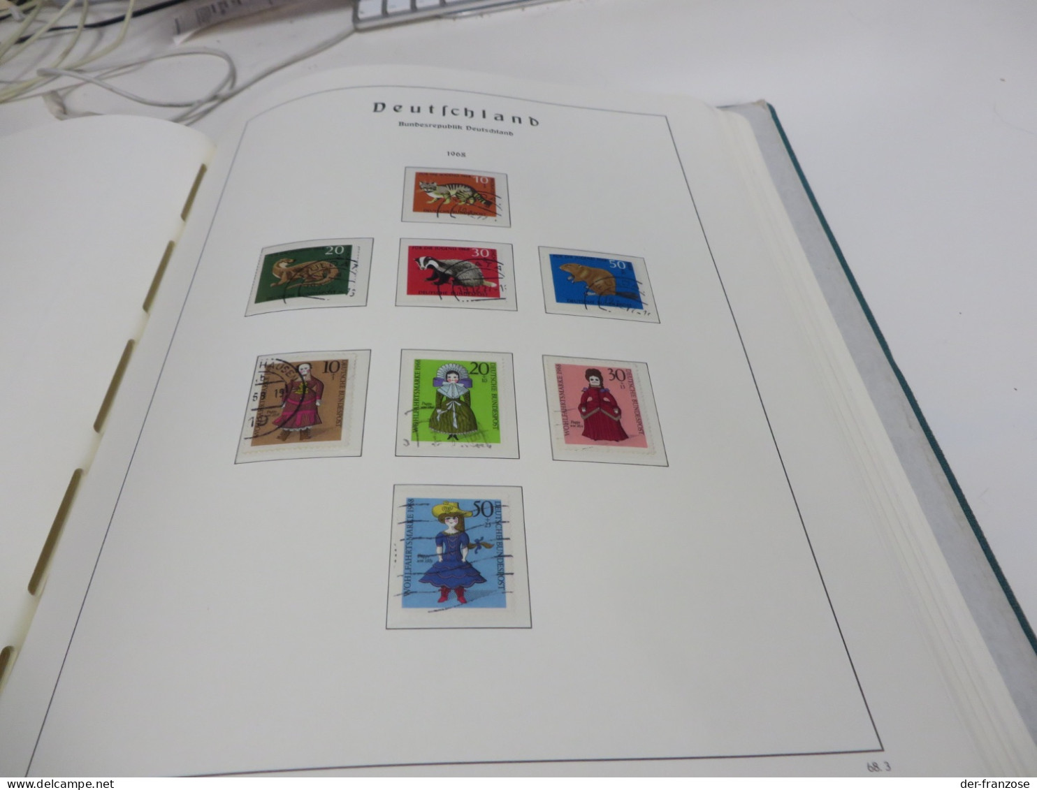 BUND Slg. 1949 bis 1972 mit o /  MARKEN auf SEITEN im BINDER