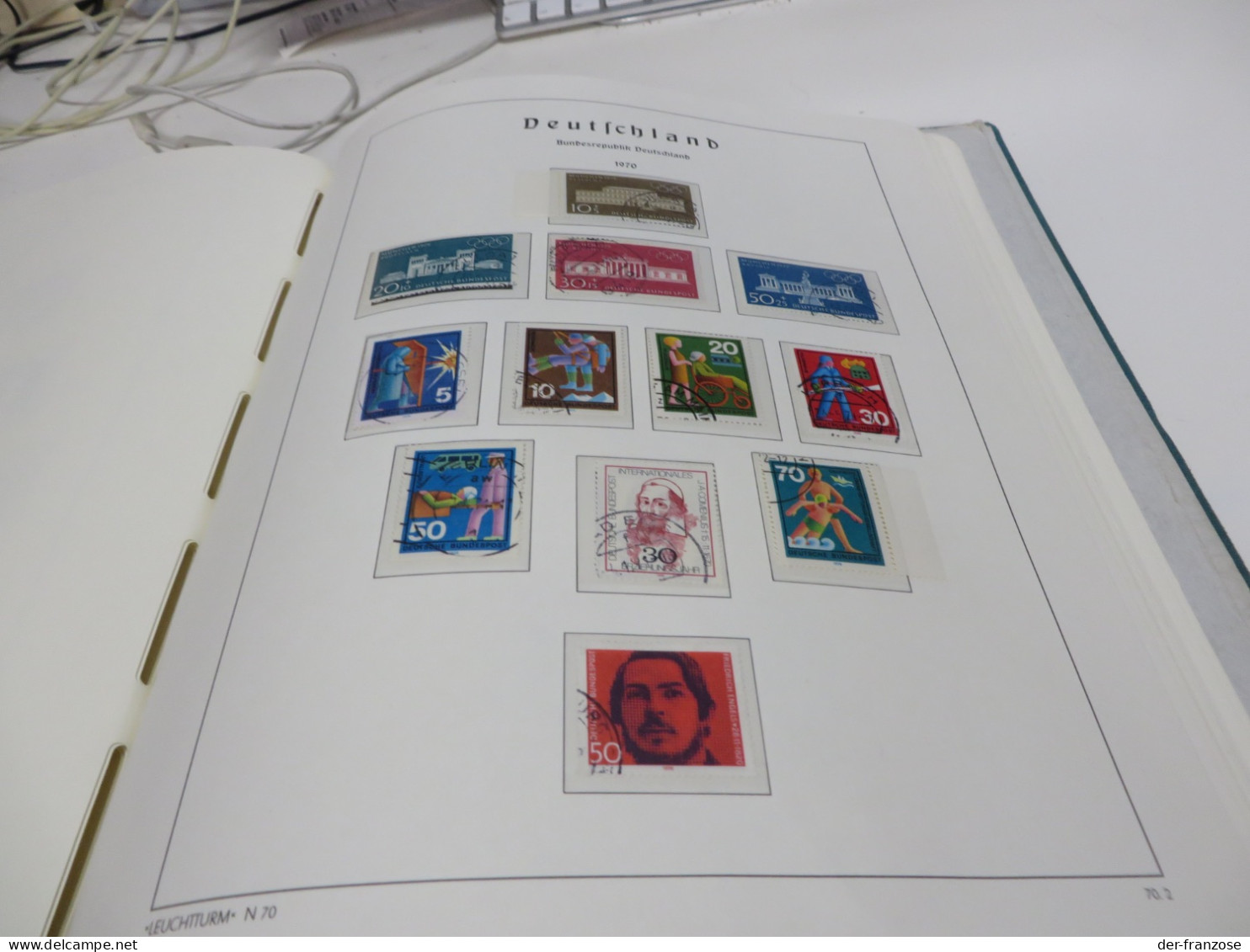 BUND Slg. 1949 bis 1972 mit o /  MARKEN auf SEITEN im BINDER