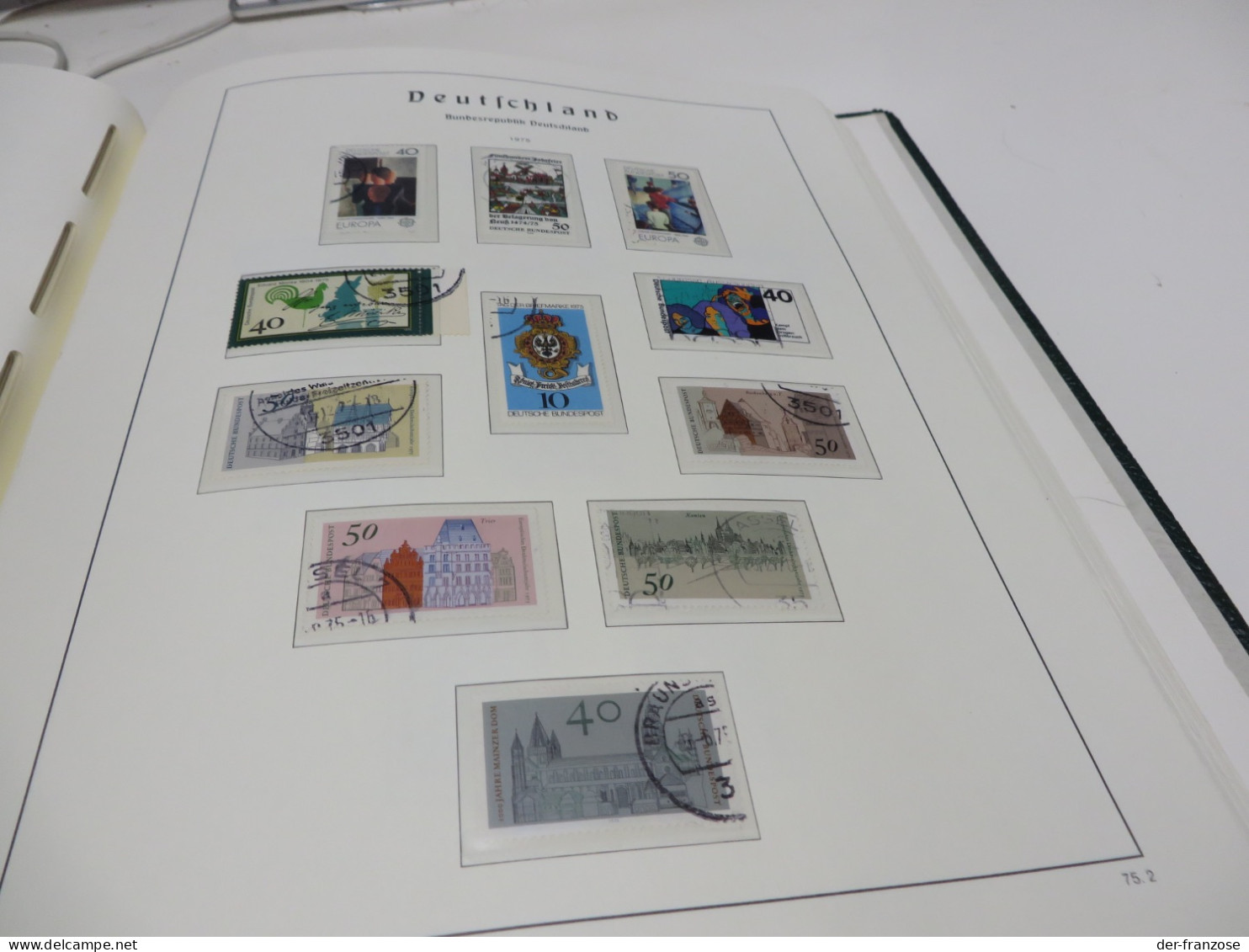 BUND Slg. 1973 bis 1985 mit o /  MARKEN auf SEITEN im BINDER